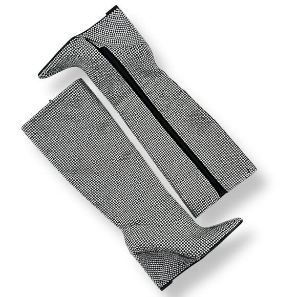 Gianni Bini Gabor Rhinestone Wedge Heel Knee Boots Womens Size 6.5 Pointy Toe - Picture 3 of 14